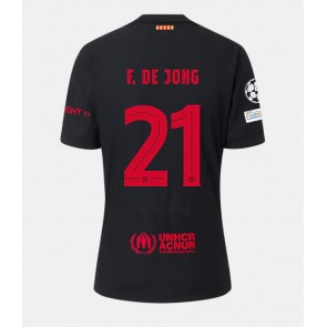 Billiga Barcelona Frenkie de Jong #21 Bortatröja 2024-25 Kortärmad